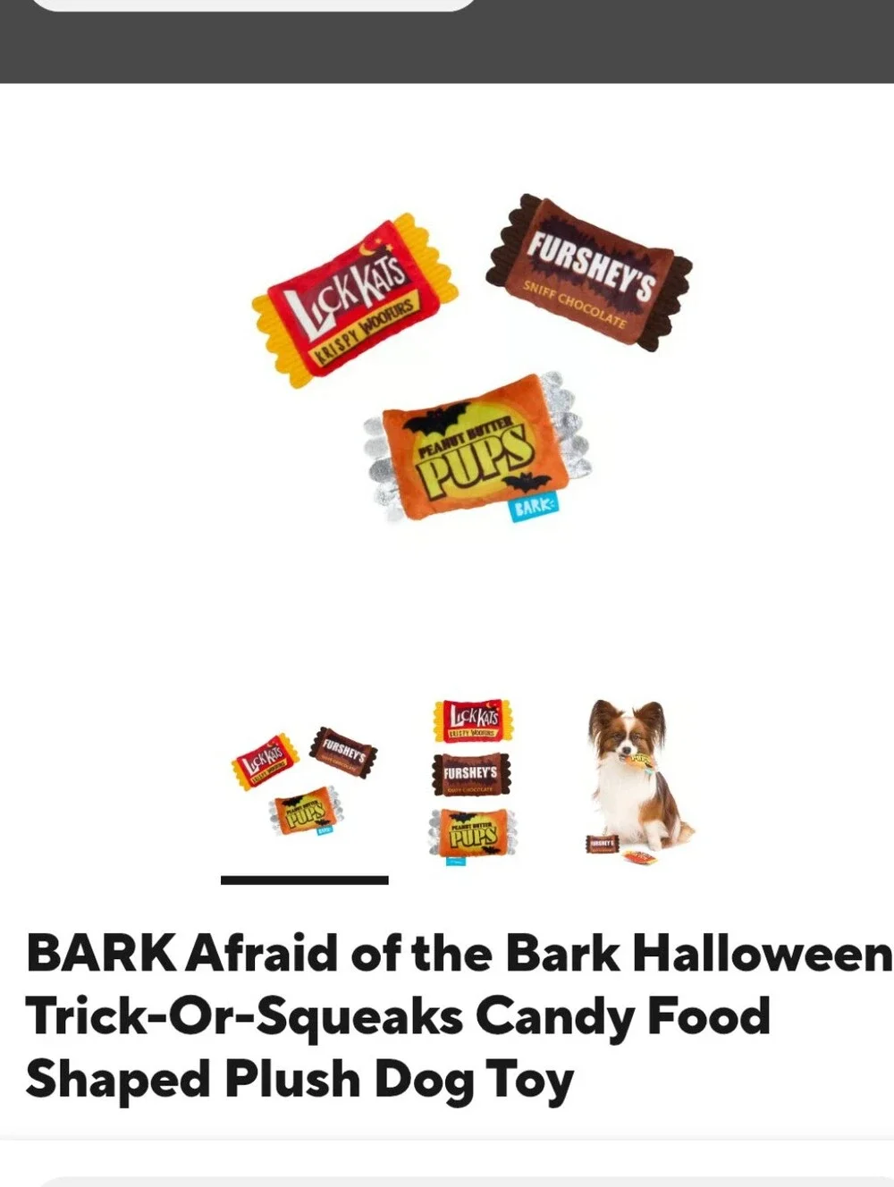 Bark Halloween Afraid Of The Bark Squeaker Toys